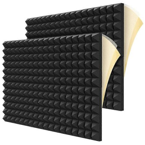 Lot de 12 panneaux en mousse insonorisante, pour murs, studio, maison et bureau.