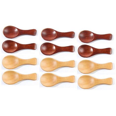 Lot de 12 petites cuillères en bois, 8,1 cm (3,2 pouces)