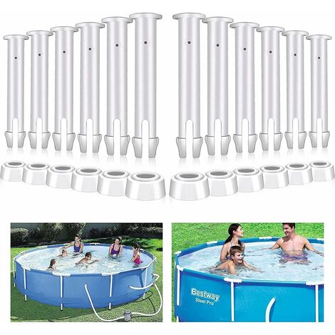 Lot de 12 pices de rechange pour piscine - Longueur : 5,5 cm - Broches goupille - Pices de rechange pour piscine - Convient pour les piscines cadre