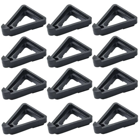 Lot de 12 pices pour pots de fleurs et tagres au sol grand format noir