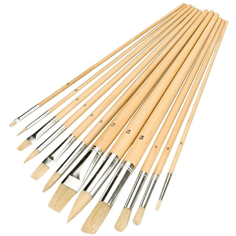 Silverline - lot de 12 pinceaux assortis 12 pcs 282606