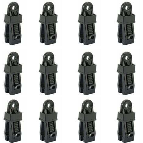 Lot de 12 pinces à bâche robustes, clip pour tente extérieure pour maintenir la bâche, le pare-soleil de voiture, la piscine