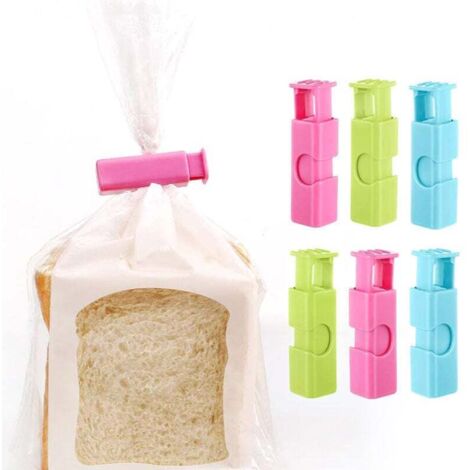 Lot de 12 pinces à sac à pain, pinces à sac, pinces à bagel, poignées antidérapantes, faciles à presser et à verrouiller, couleurs assorties