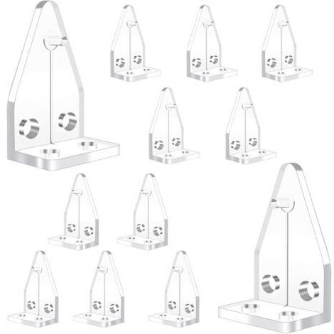 Lot de 12 pinces de fixation en plastique transparent pour fenêtre et stores vénitiens - Accessoires de rechange pour store horizontal