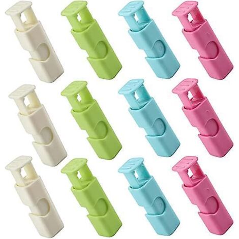 lot De 12 Pinces  Pain Pour Sac  Pain - 4 Couleurs