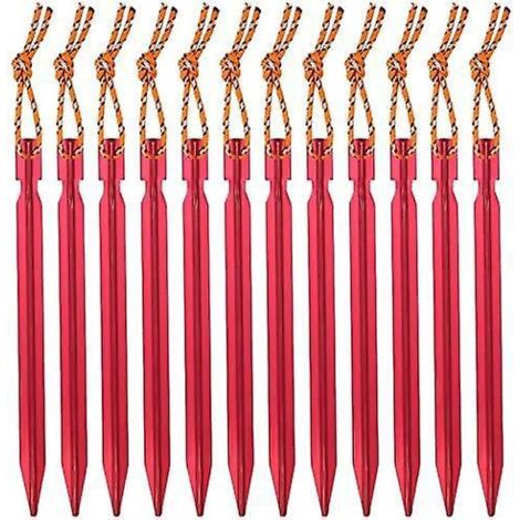 lot De 12, Piquets Tente, Sardines Tente Camping 18 Cm Avec Pochette De Rangement