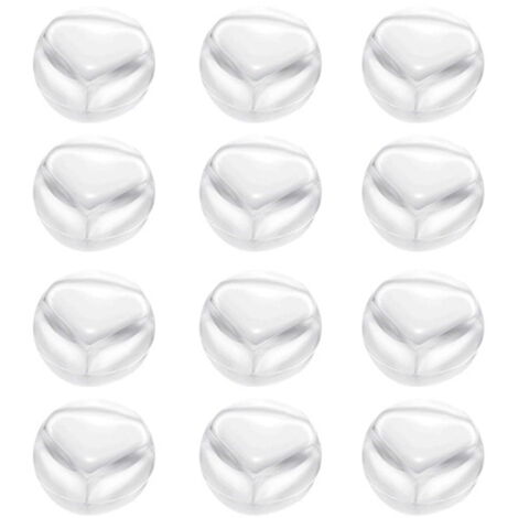 Lot de 12 protections d'angle pour meubles, en silicone souple transparent anti-choc, pour protéger les angles vifs des tables. Fournitures pour la maison.