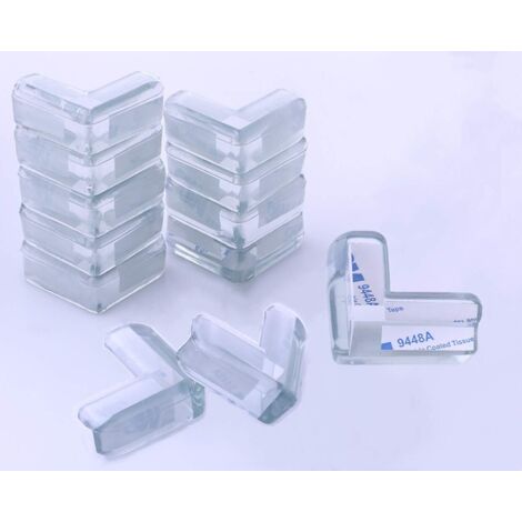 Lot de 12 protections d'angle transparentes en forme de L pour bébé - Protection contre les chocs - Protection d'angle contre les blessures - Anti-collision-RAPANDA