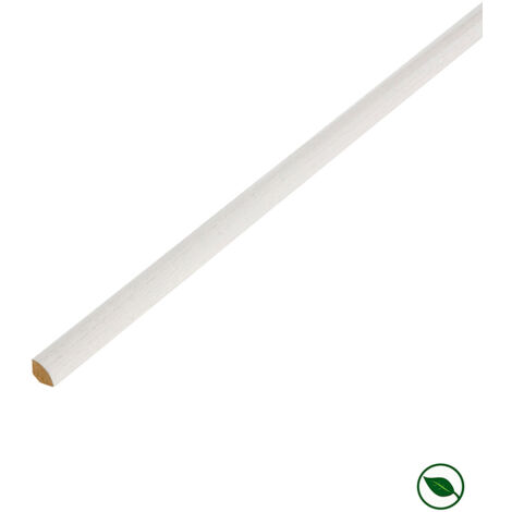 Lot de 12 quarts de rond revêtus frêne blanc 2400 x 18 x 18 mm PEFC 70%