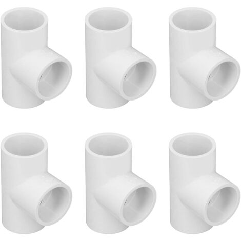 Lot de 12 raccords en T à 3 voies 20 mm 25 32 PVC pour distribution d'eau plomberie (32 mm) -