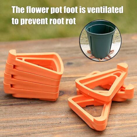 Lot de 12 rehausseurs invisibles pour pots de fleurs, idéaux pour le jardinage et les plantes en pot d'intérieur.
