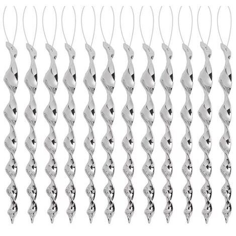 Lot de 12 répulsifs anti-oiseaux réfléchissants, répulsif anti-oiseaux en spirale réfléchissante, répulsif anti-pigeons argenté pour balcon, répulsif anti-pigeons, répulsif anti-oiseaux pour balcon et