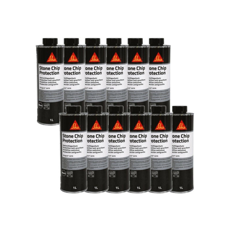 Lot de 12 revêtements anti-gravillons Sika Sika gard 6470 - Noir - 1L