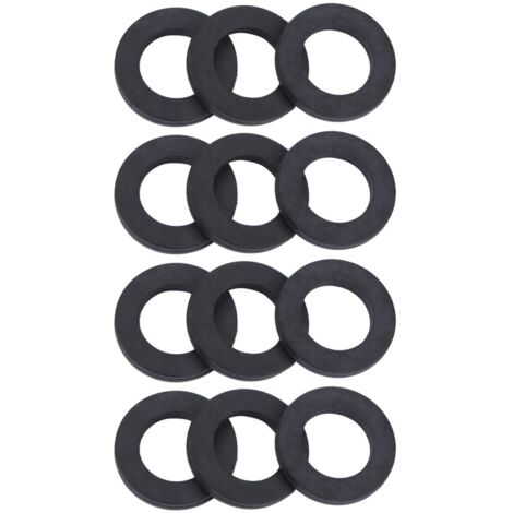 Lot de 12 rondelles de rechange en caoutchouc pour robinet de douche et tuyau d'eau (3/4")