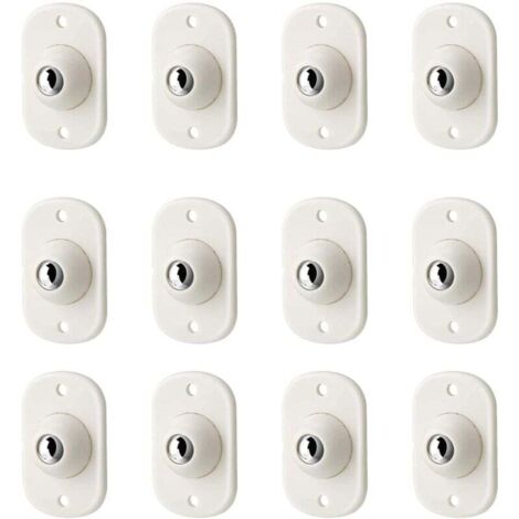 Lot de 12 roulettes pivotantes auto-adhésives à 360 degrés Ulisem, roulettes à billes, roulettes pour meubles à billes, pour petits meubles