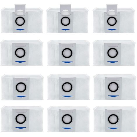 Lot de 12 Sac d'aspirateur Accessoires pour Ecovacs Deebot X1 Omni / X1 e Omni, Aspirateur Accessoires de Rechange Sac à poussière