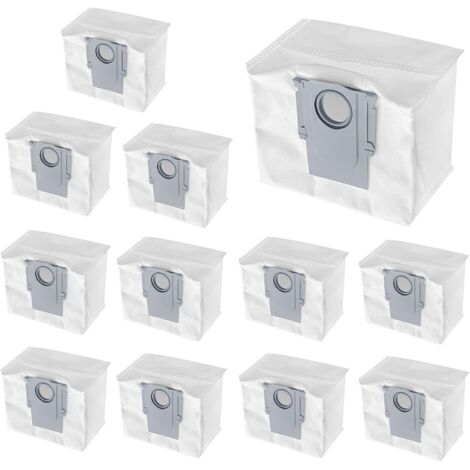 Lot de 12 sacs à poussière compatibles avec aspirateur robot S7 MaxV Ultra, S7 Pro Ultra, Q5+, Q7+, Q7 Max+, sacs jetables de 3 l de grande capacité en remplacement (12)