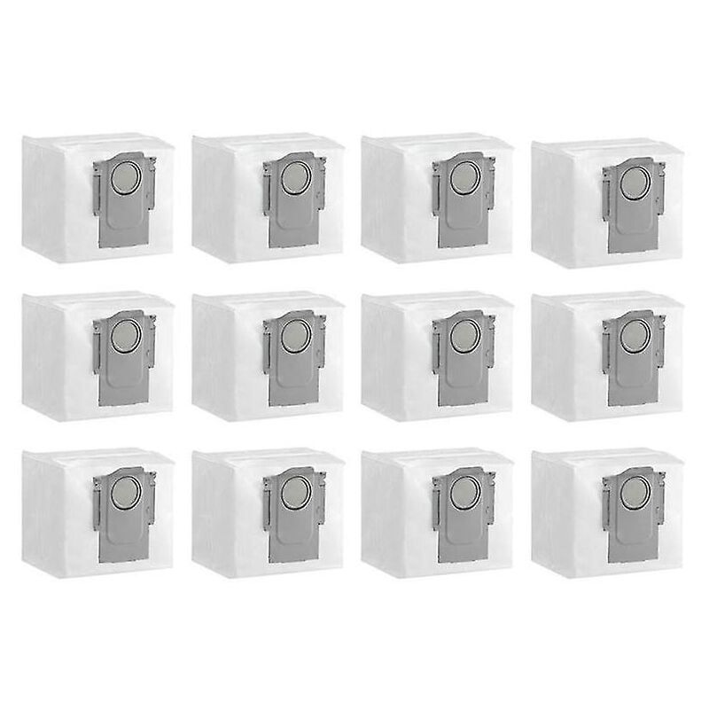 Lot de 12 sacs à poussière de rechange pour aspirateur robot Q5+ / Q7+ / Q7 Max+ / S7 Maxv Ultra / G10s / T8 Plus