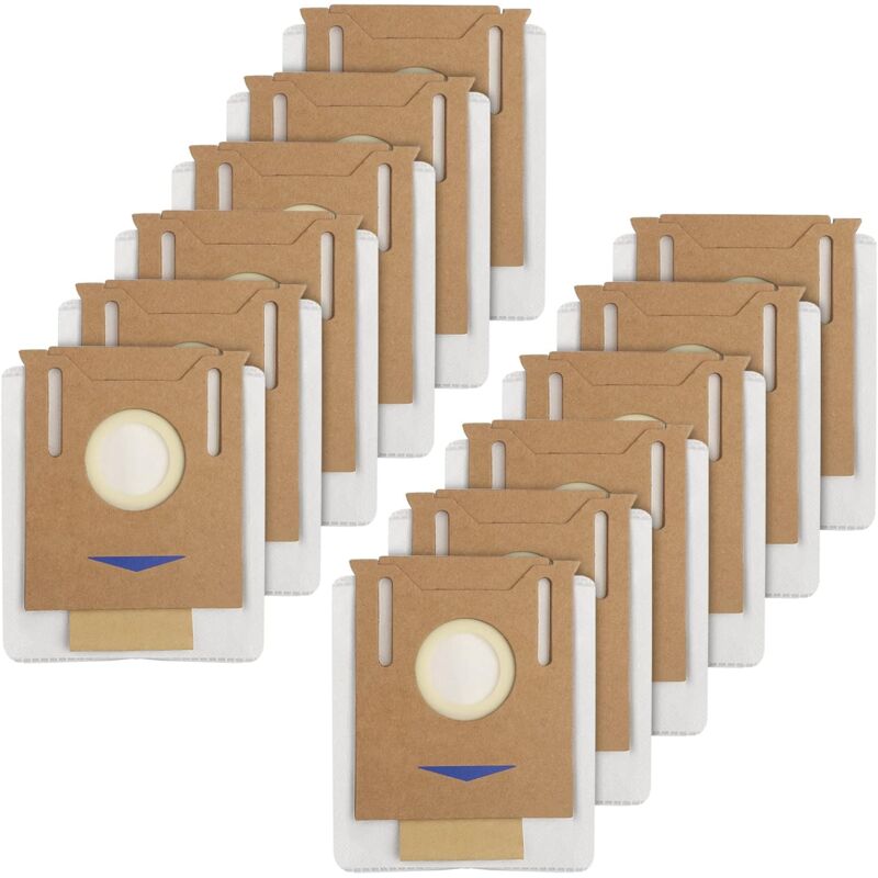 Lot de 12 sacs à poussière pour aspirateur robot Yeedi K781+ Vac Station, 2,5 litres Auto Vac Sacs à poussière de rechange pour ECOVACS Deebot OZMO