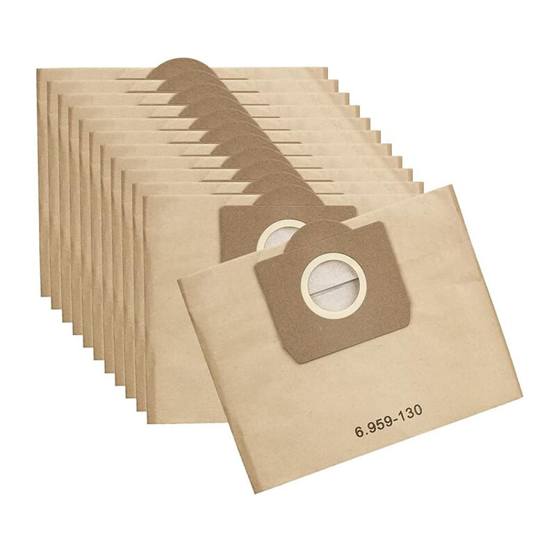 Lot de 5 Sacs Aspirateur pour Karcher 6.959-130.0 WD3 WD3P MV3 Sacs Filtrants en Papier de Rechange pour Aspirateur Wet & Dry, Sac pour Karcher WD3