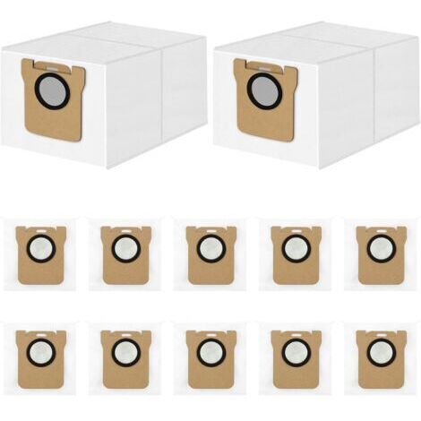 Lot de 12 Sacs d'aspirateur Accessoires  Grande Capacité de 2,5 L, pour Xiaomi X10/X20/L10/M40 Robot Vacuum
