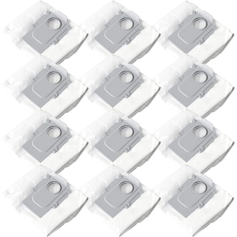 Lot de 12 sacs d'aspirateur compatibles avec Roborock Q7,Q7 Max, Q7 Max Plus, S7 MaxV Ultra, S7 Pro Ultra Roboter Staubsauger