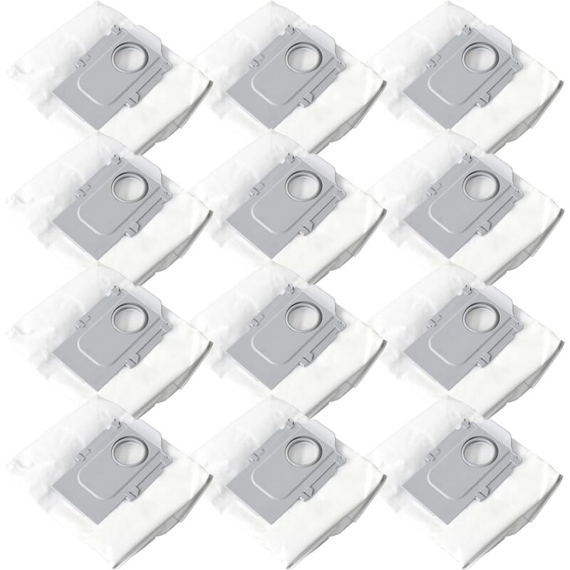 Lot de 12 sacs d'aspirateur compatibles avec Roborock Q7,Q7 Max, Q7 Max Plus, S7 MaxV Ultra, S7 Pro Ultra Roboter Staubsauger