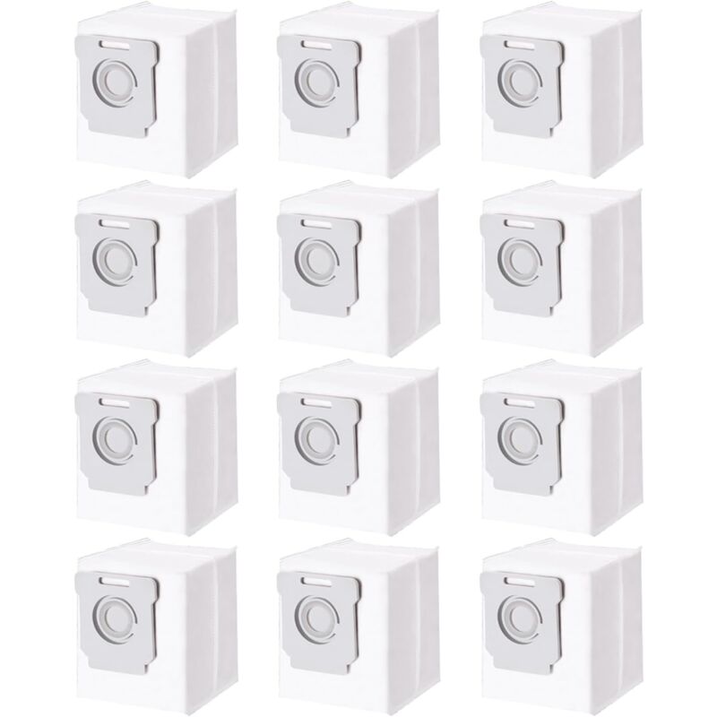Linghhang - Lot de 12 Sacs d'aspirateur pour iRobot Roomba i7 i7+ i3 i3+ i4 i4+ i6 i6+ j7 j7+ i8 i8+S9 S9+ E5 E6 E7, Accessoires Sac à Poussière pour