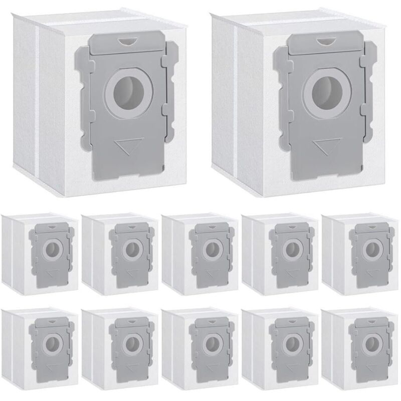 Lot de 12 Sacs D'aspirateur,Sac de Rechange pour IRobot Roomba I7 Kit D'accessoires,pour IRobot Roomba i7/i7+/i3/i3+/i4/i4+/i6/i6+/i8/i8+/S9/S9+/j7/j7