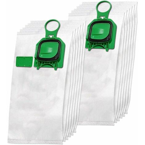 Lot de 12 sacs d'eur en microfibre non-tissée de qualité supérieure + 12 parfums pour Vorwerk Kobold 140, 150, VK 140, VK 150, VK140, VK150, FP140, FP150 - Avec fermeture hygiénique