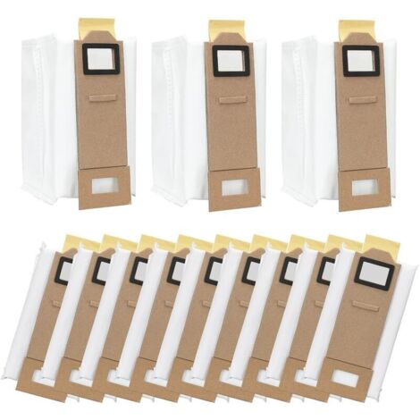 Lot de 12 sacs pour aspirateur Roborock S7, S7 Plus, S7 Max, T7s et T7S Plus, sac de rechange pour station d'accueil Roborock School-AquaForge
