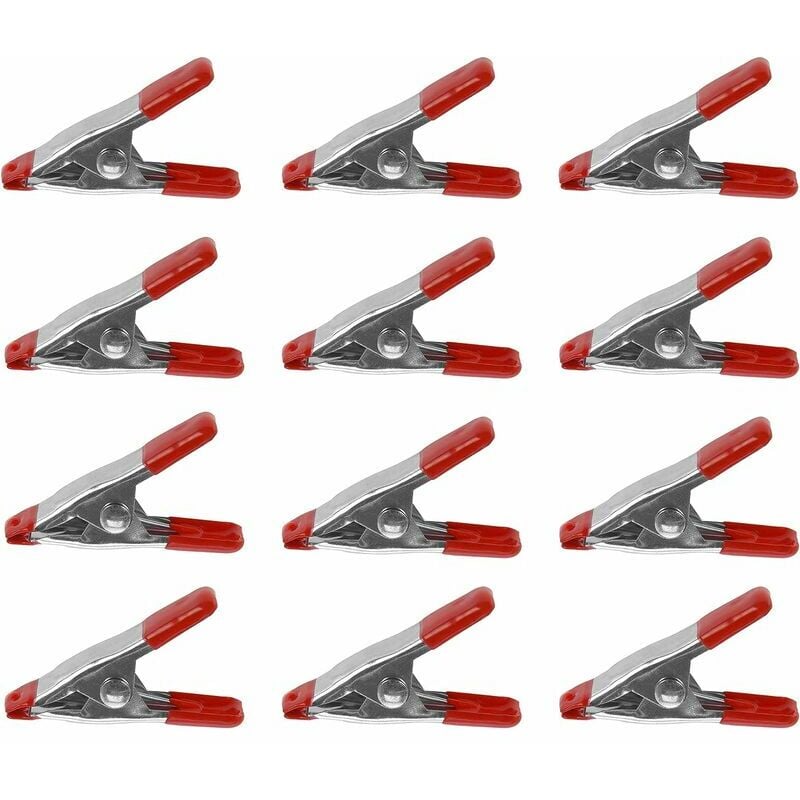 Lot de 12 serre-joints à ressort pour modélisme, maison, atelier, bricolage