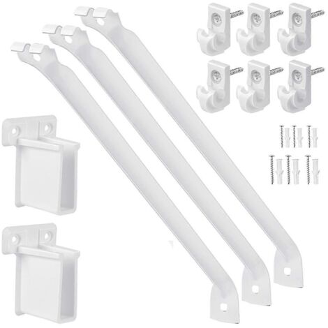 Lot de 12 supports d'étagère en fil métallique renforcé - AquaForge