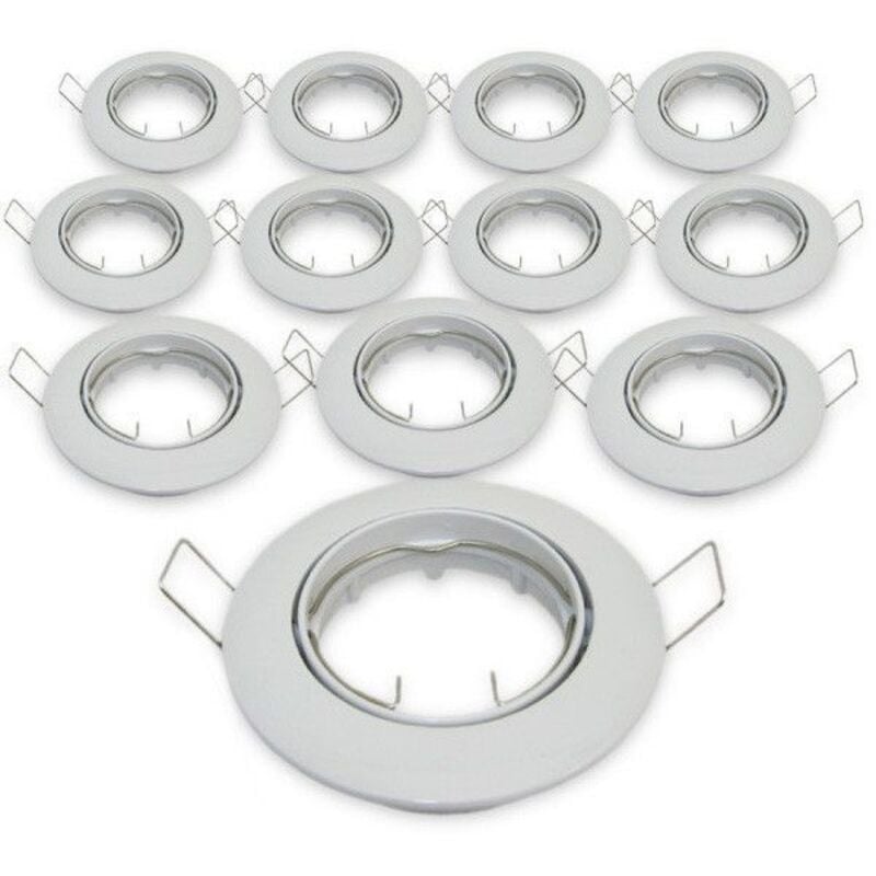 Arum Lighting - Lot de 12 supports encastrable orientable blanc D82