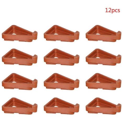 Lot de 12 supports invisibles pour pots de fleurs et plantes de jardin, avec pieds releveurs pour bonsaïs triangulaires, à utiliser en intérieur ou en extérieur.