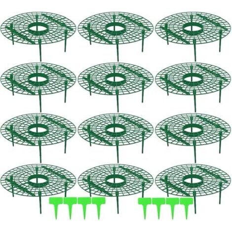 Lot de 12 supports pour fraises - Pour salade, tomates, plantes, légumes, fleurs, escargots Protection contre la pourriture Pcs