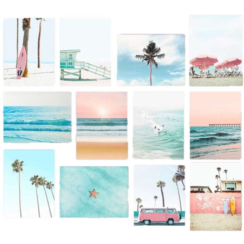 Lot de 12 tableaux Sunset