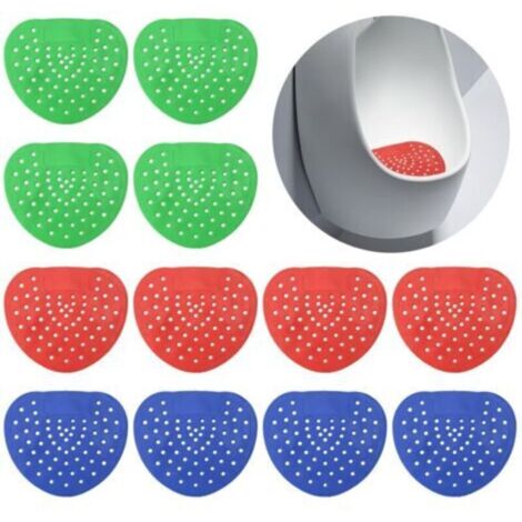 Lot de 12 tamis d'urinoir parfumés - Élimine les odeurs - Tapis de protection anti-éclaboussures - Parfum longue durée - Convient pour les toilettes courantes dans les centres commerciaux,