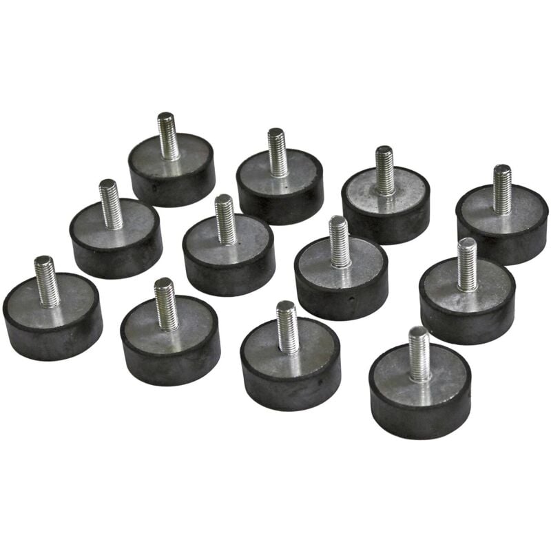 Lot de 12 tampons caoutchouc rond réglable d. 49mm pour table élévatrice - co 1160 Clas Equipements
