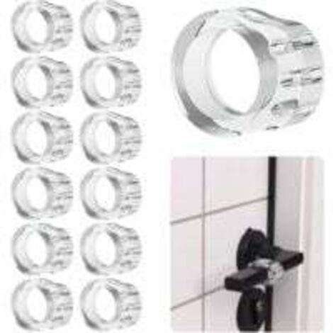 Lot de 12 tampons de protection pour poignée de porte, tampons transparents pour poignée de porte, protection pour poignée de porte