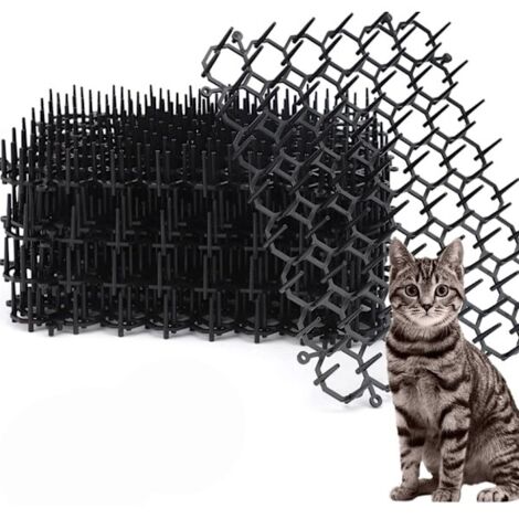 Lot de 12 tapis anti-chats à picots, tapis en plastique pour jardin