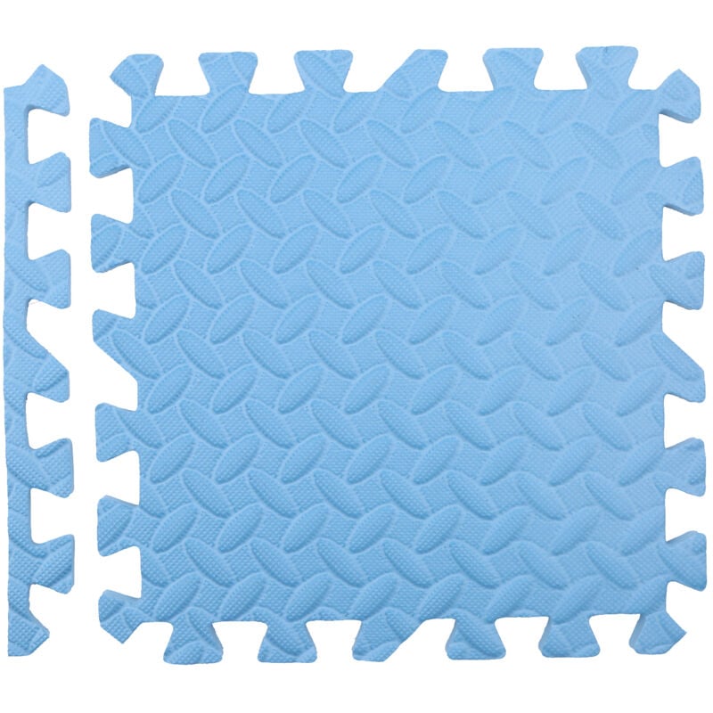 Lot de 12 tapis en mousse eva à emboîter pour aire de jeux, tapis de puzzle, plusieurs couleurs, tapis antidérapant avec bordure de finition