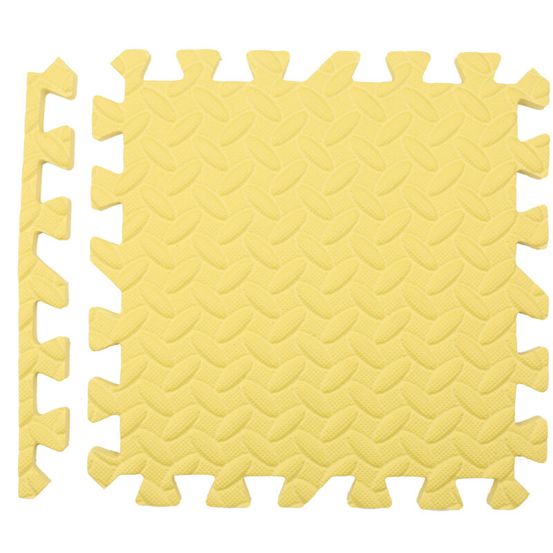 Lot de 12 tapis en mousse eva à emboîter pour aire de jeux, tapis de puzzle, plusieurs couleurs, tapis antidérapant avec bordure de finition