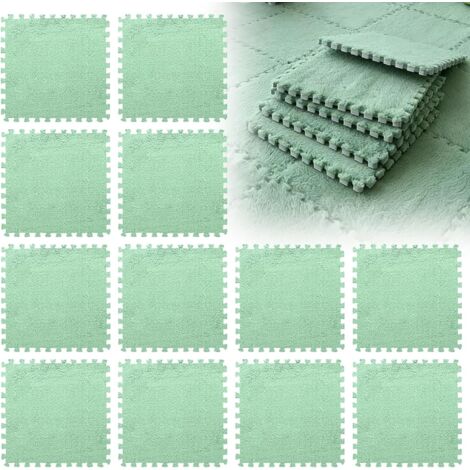 Lot de 12 Tapis Puzzle Mousse – Dalles Sol Vert