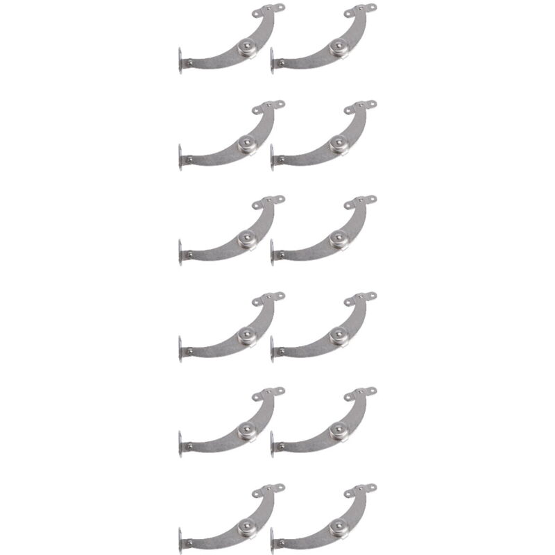 Lot de 12 tiges de support d'armoire en acier inoxydable, charnières durables, couvercle de cuisine réglable, coffre