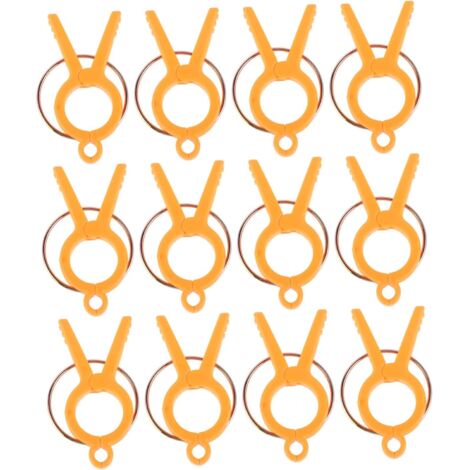 Lot de 12 tuteurs à tomates orange de 8 cm, supports pour plantes grimpantes, fixation solide pour le jardin, le tuteurage, les treillis et la culture des tomates