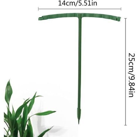 Lot de 12 tuteurs arqués en plastique pour plantes, tuteurs demi-ronds, supports pour plantes de jardin, pour fleurs, rosiers, ortensias