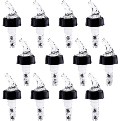 Lot de 12 verseurs à vin automatiques de 3 cl, blancs