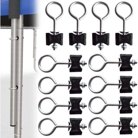 Lot de 12 vis de rechange pour trampoline, entretoises de trampoline, kit d'accessoires de trampoline, fixation pour grand trampoline et petit