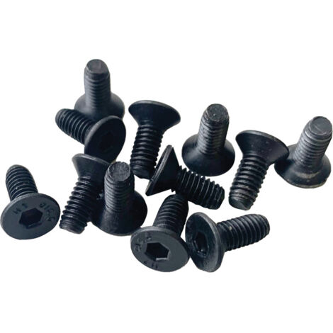 Lot de 12 vis noires d'assemblage m4x10 - Décor : Noir - ITAR